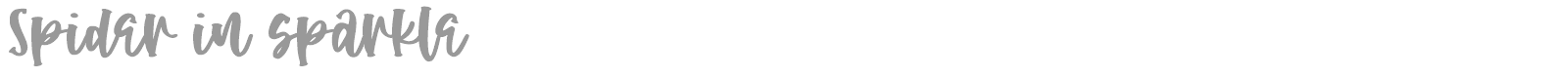 Spider in Sparkle font preview